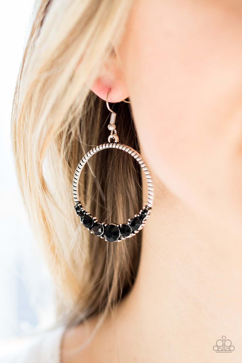 Self Made Millionaire-black-Paparazzi earrings