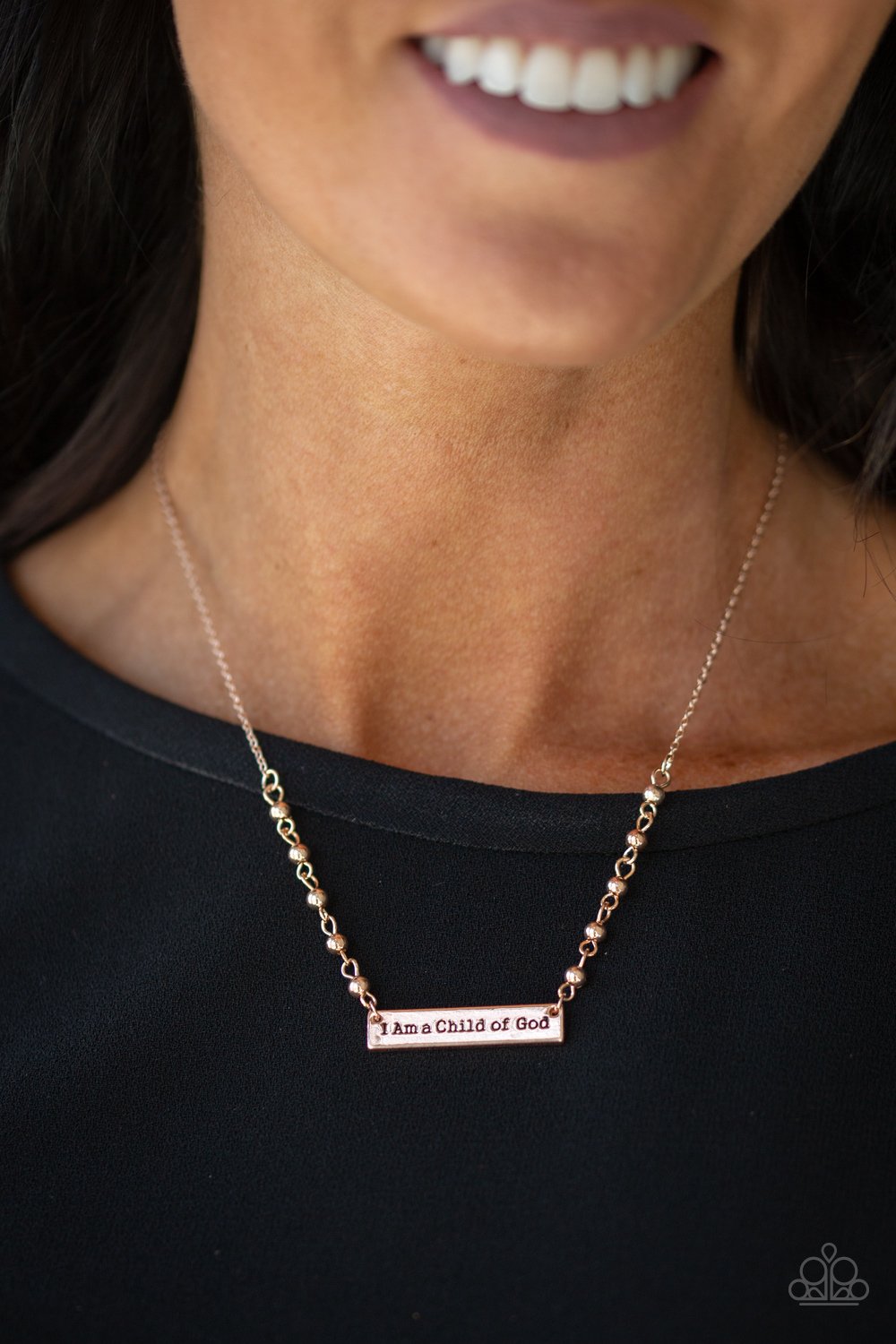 Send Me An Angel - rose gold - Paparazzi necklace