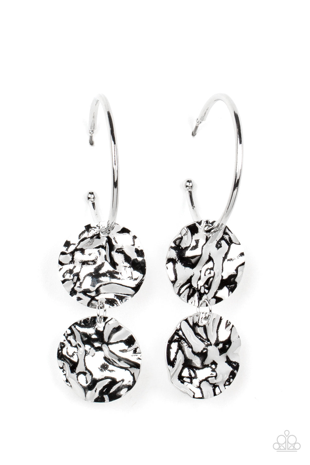 Sending Shock Waves - silver - Paparazzi earrings