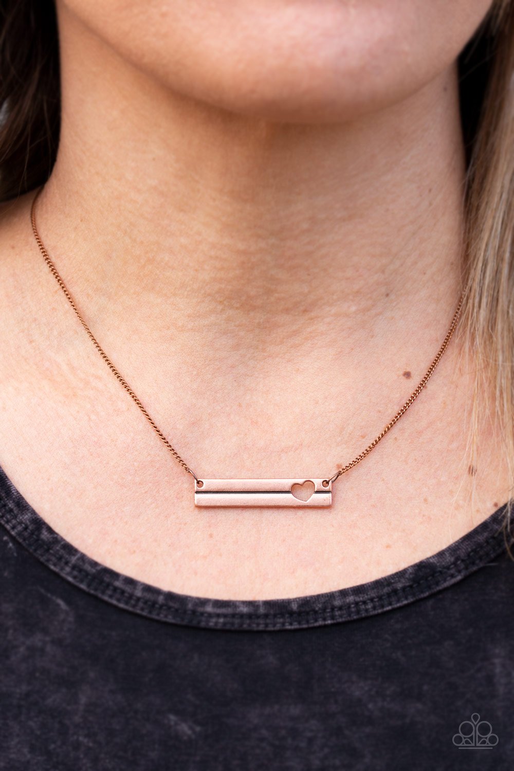 Sending All My Love - copper - Paparazzi necklace