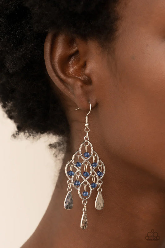 Sentimental Shimmer - blue - Paparazzi earrings