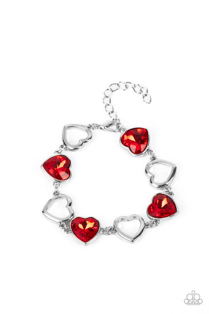 Sentimental Sweethearts - red - Paparazzi bracelet