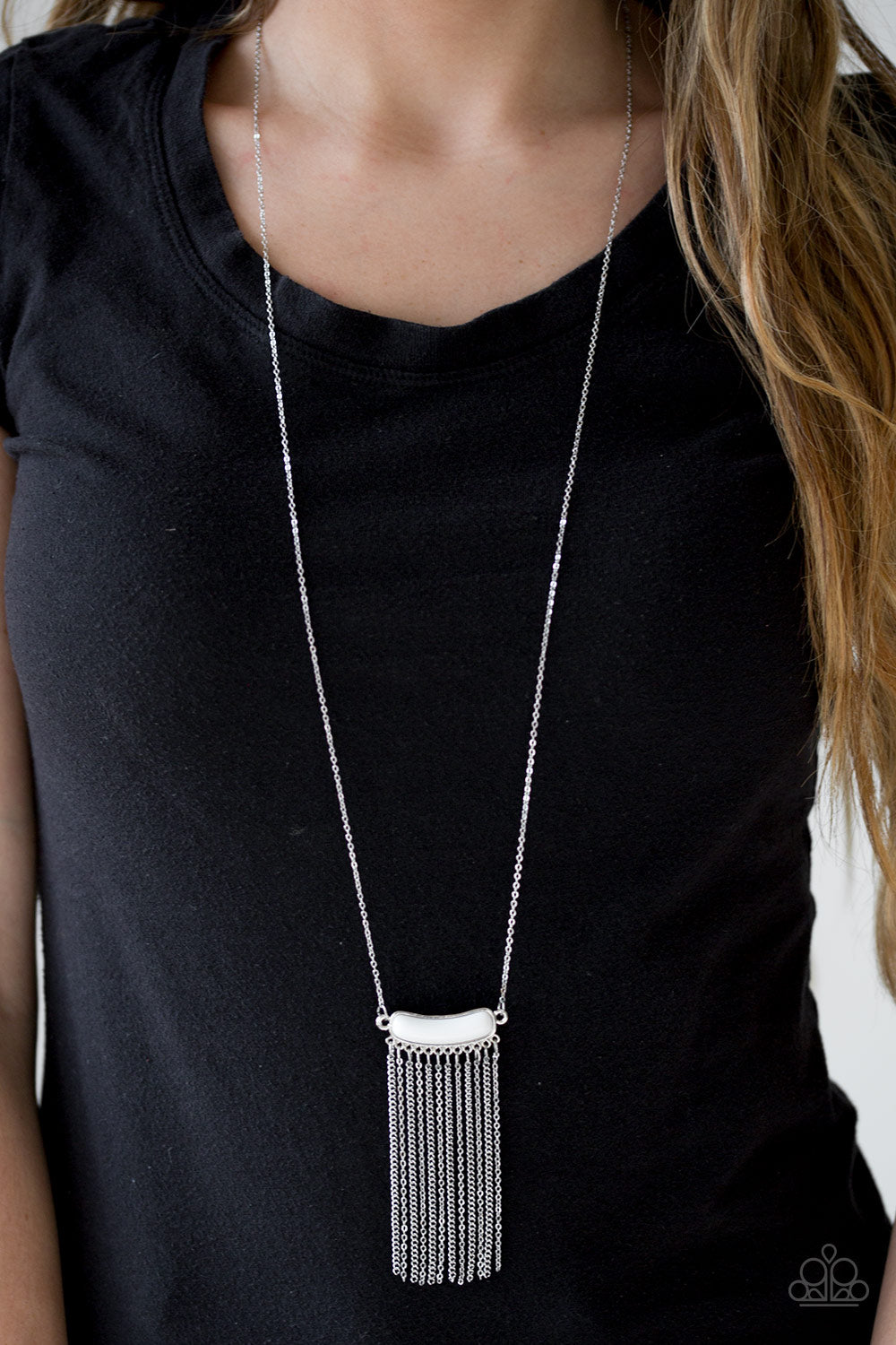 Serene Streams - white - Paparazzi necklace