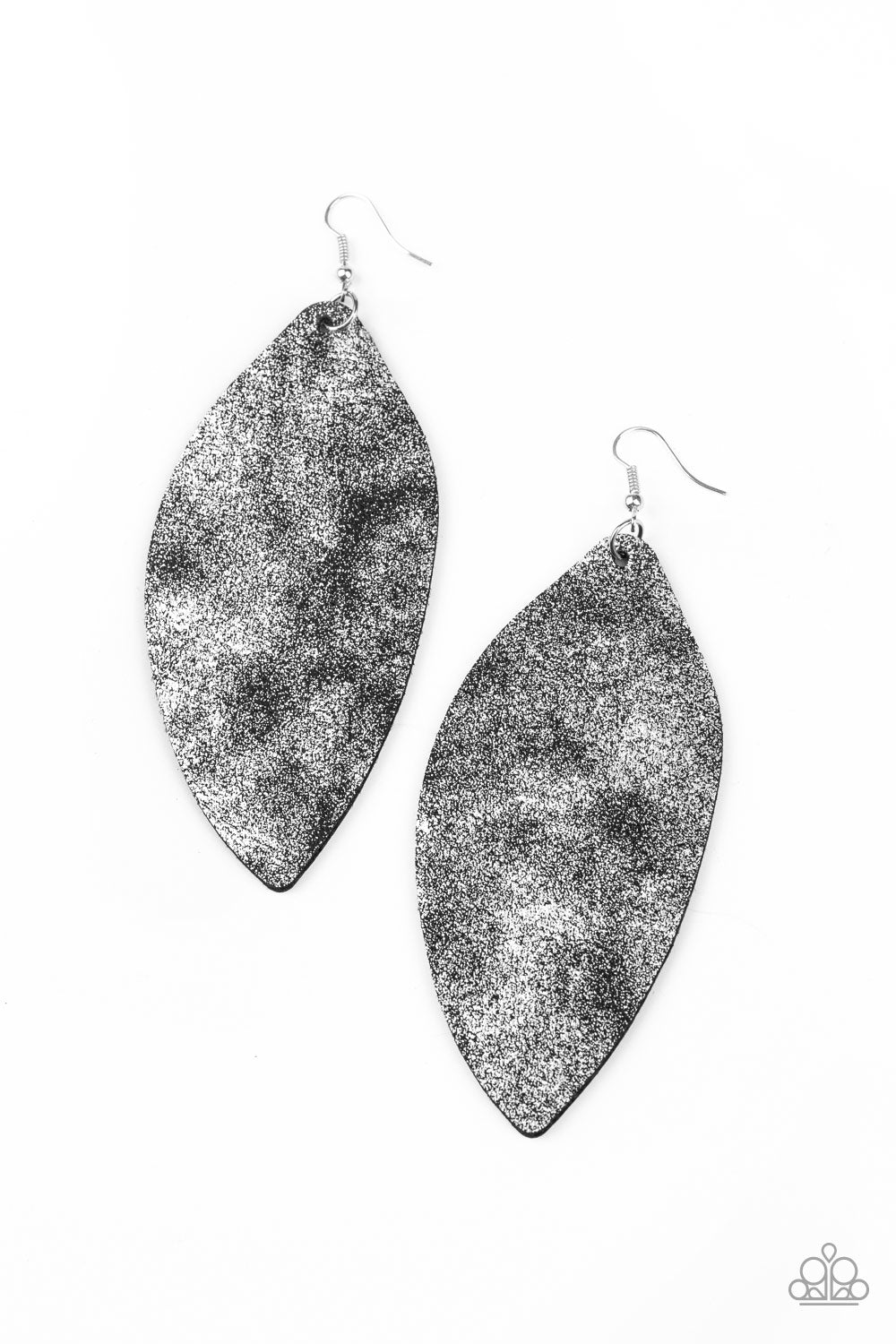 Serenely Smattered - black - Paparazzi earrings