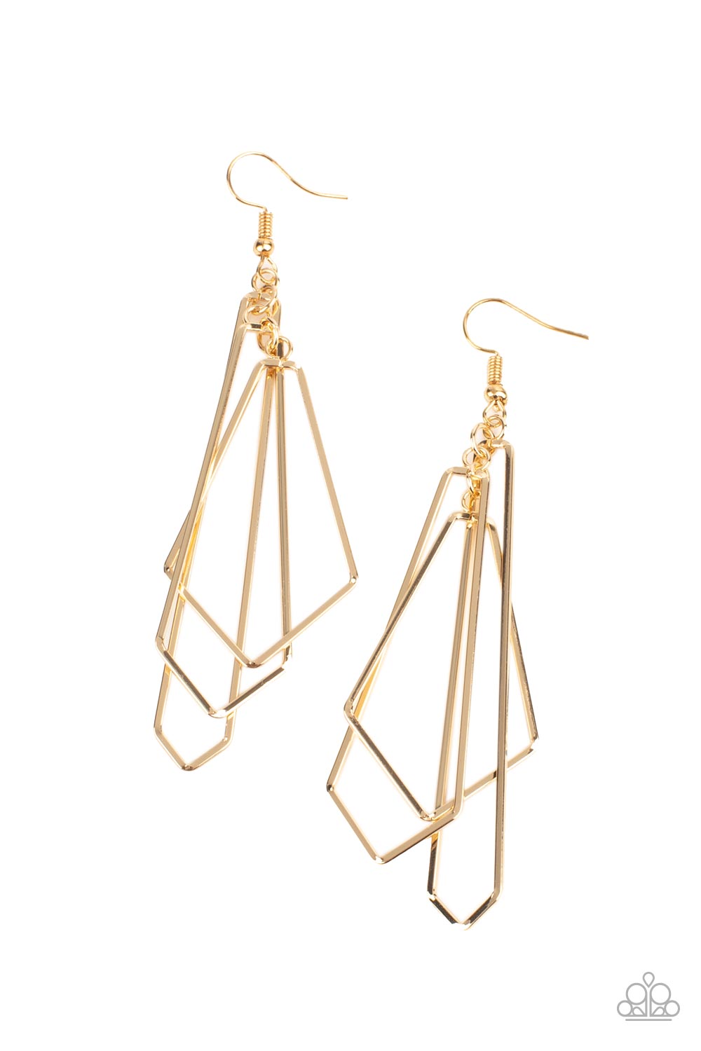 Shape Shifting Shimmer - gold - Paparazzi earrings