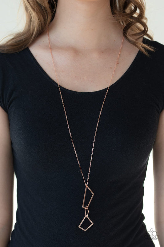 Shapely Silhouettes-copper-Paparazzi necklace