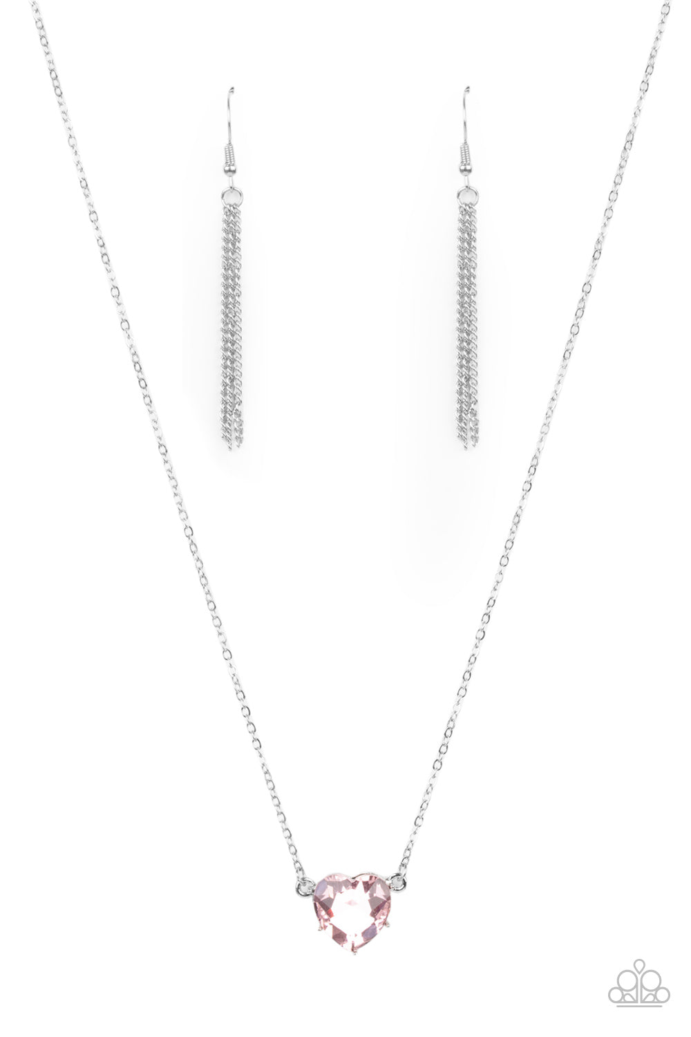 She Works HEART For The Money - pink - Paparazzi necklace