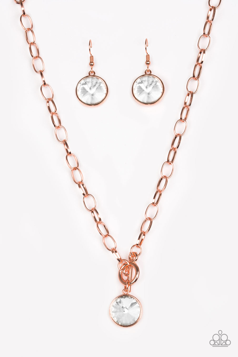 She Sparkles On - copper - Paparazzi necklace