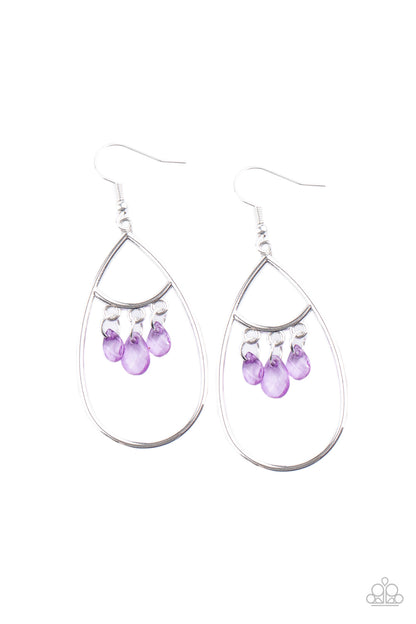 Shimmer Advisory - purple - Paparazzi earrings