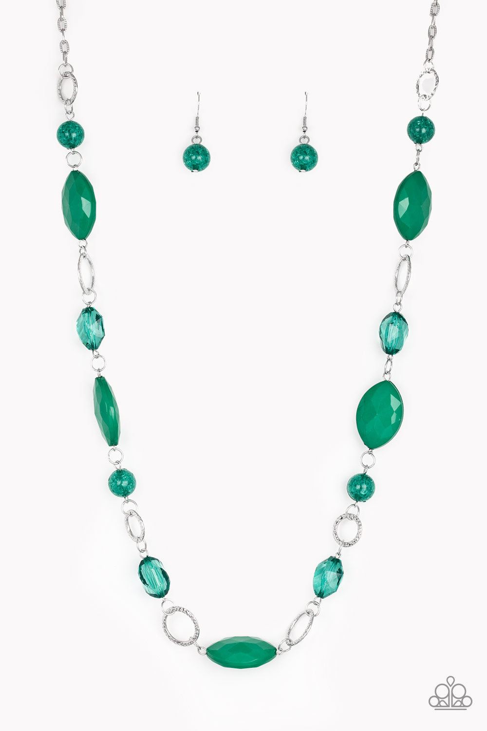 Shimmer Simmer - green - Paparazzi necklace