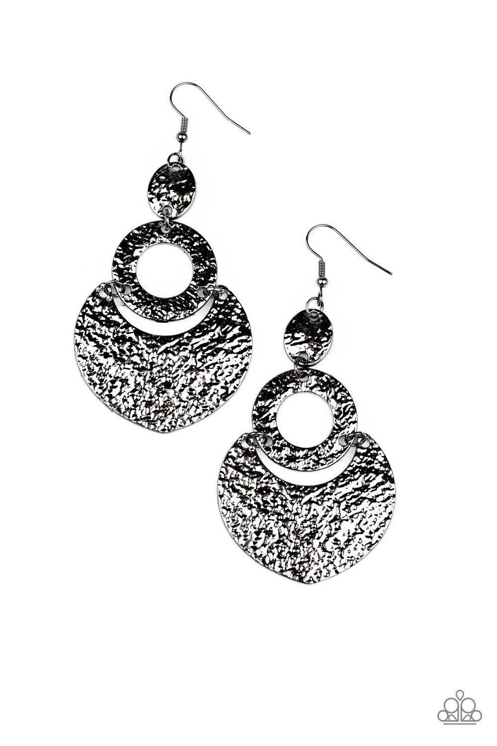 Shimmer Suite - black - Paparazzi earrings