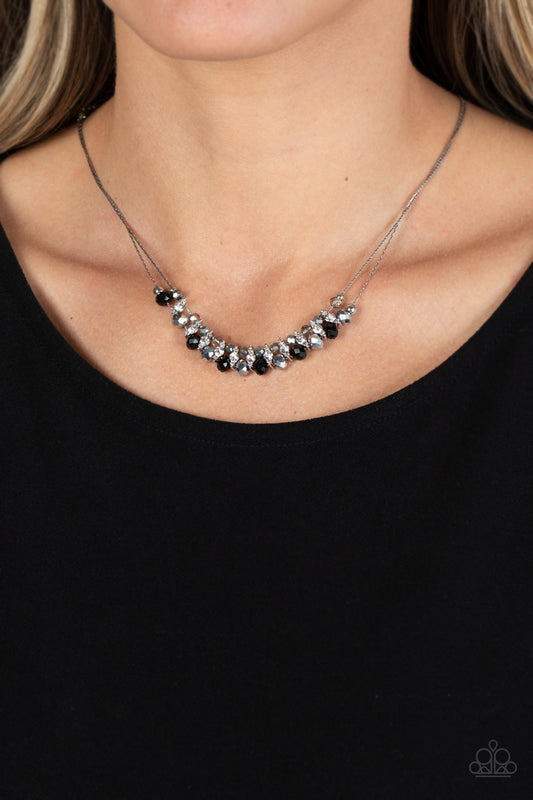 Shimmering High Society - black - Paparazzi necklace
