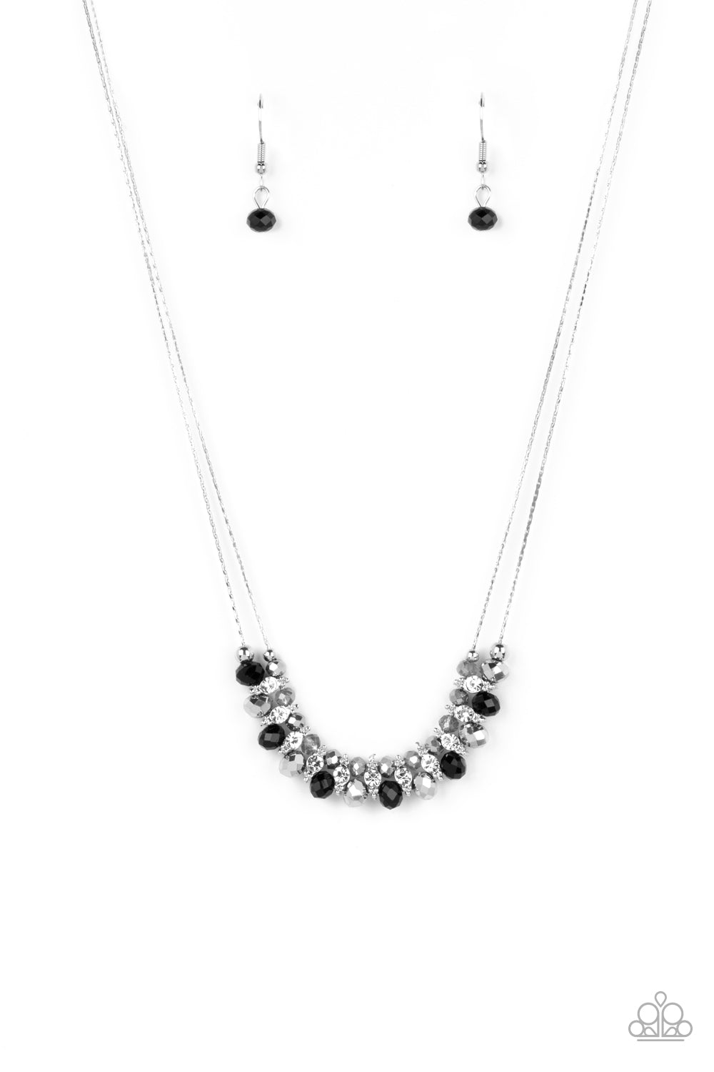 Shimmering High Society - black - Paparazzi necklace