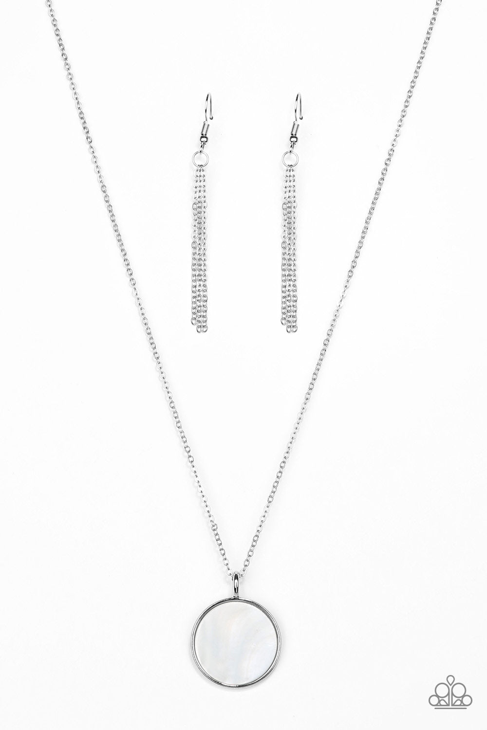 Shimmering Seashores - white - Paparazzi necklace