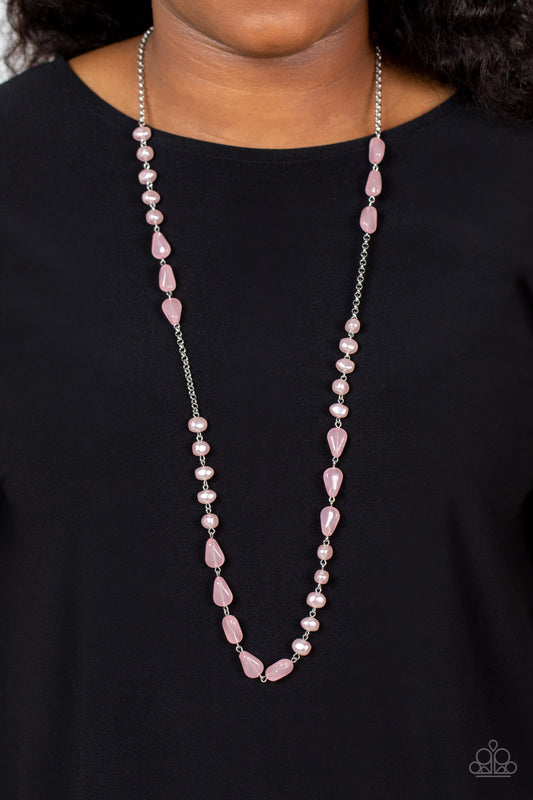Shoreline Shimmer - pink - Paparazzi necklace