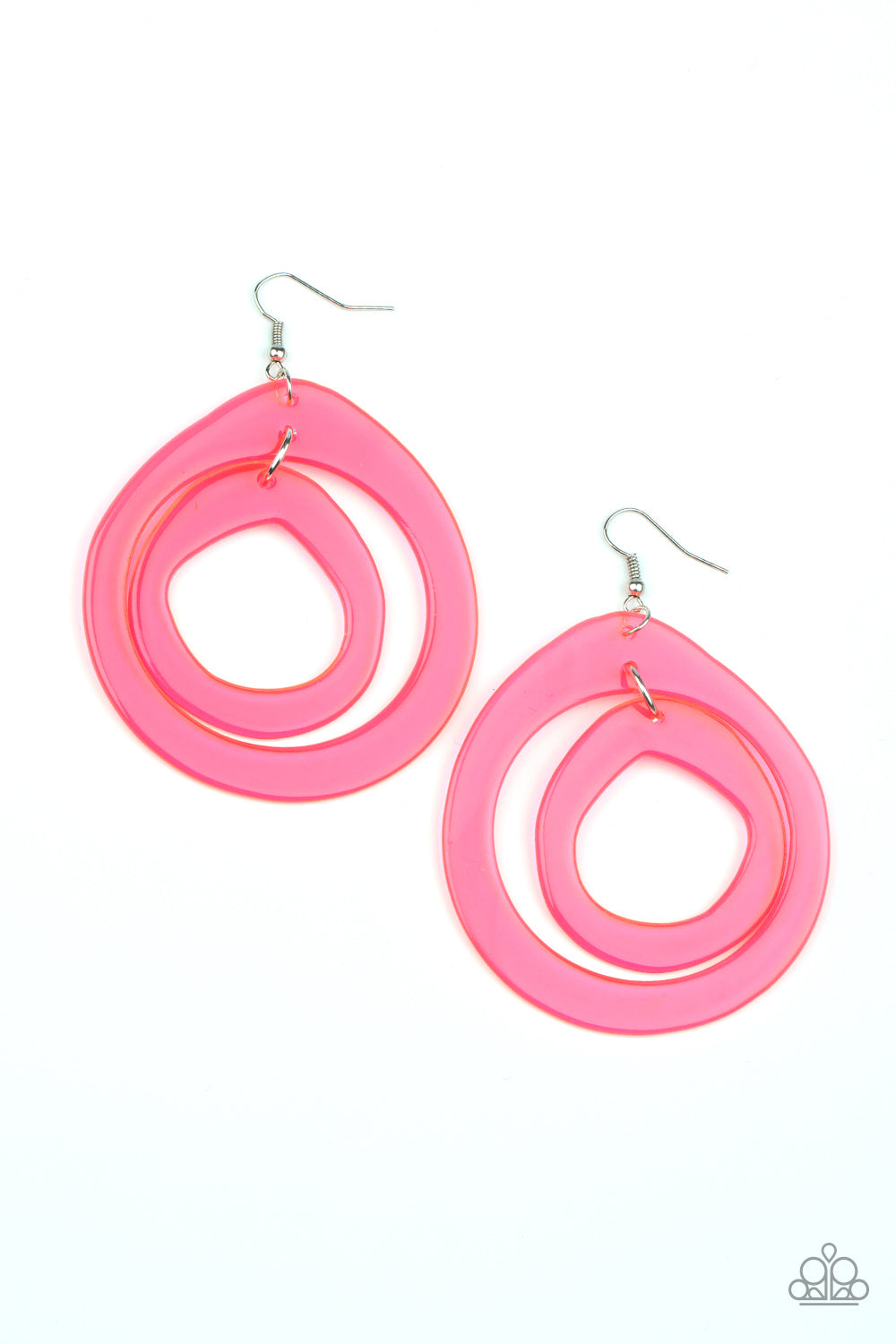 Show Your True NEONS - pink - Paparazzi earrings