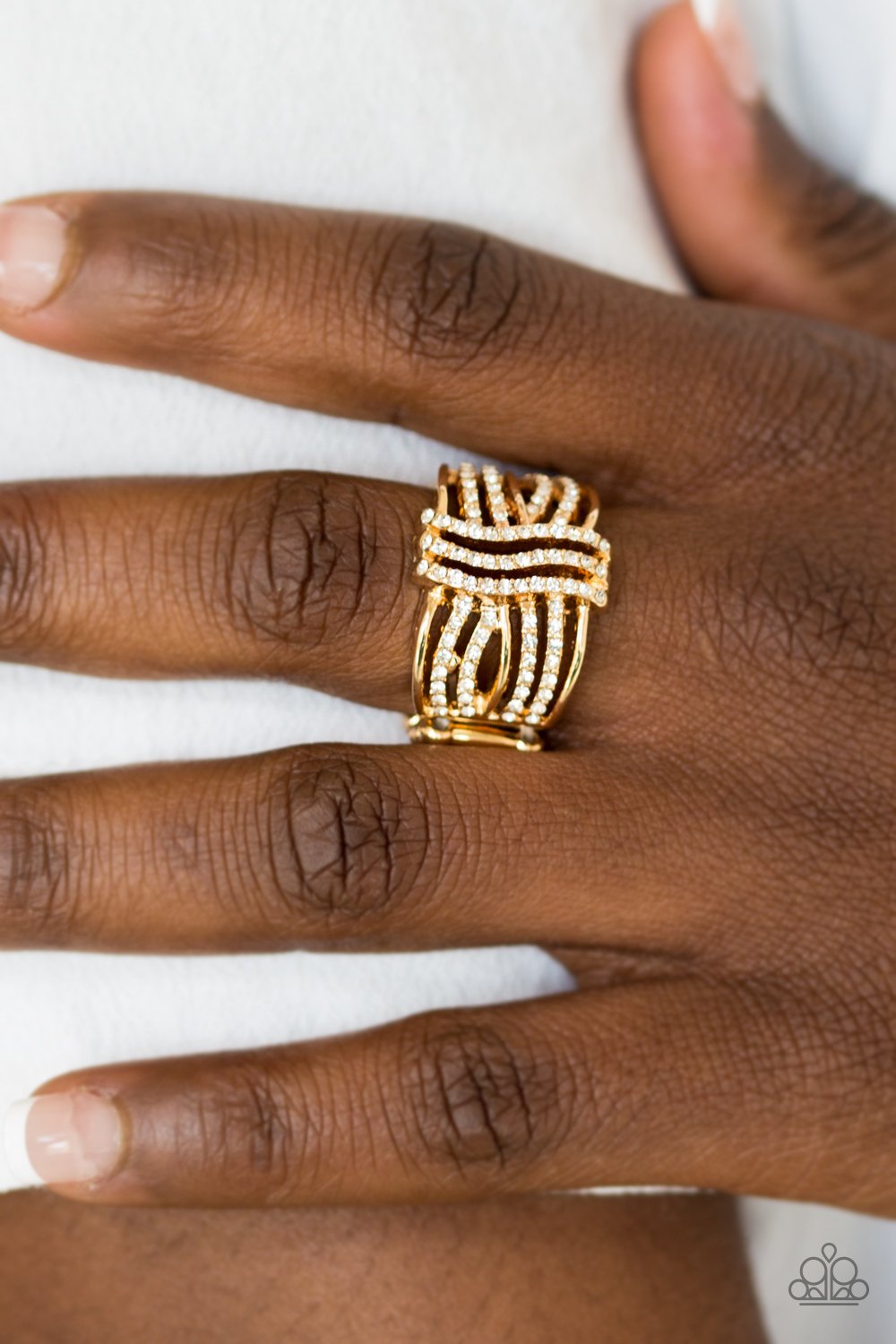 Showbiz Beauty - gold - Paparazzi ring