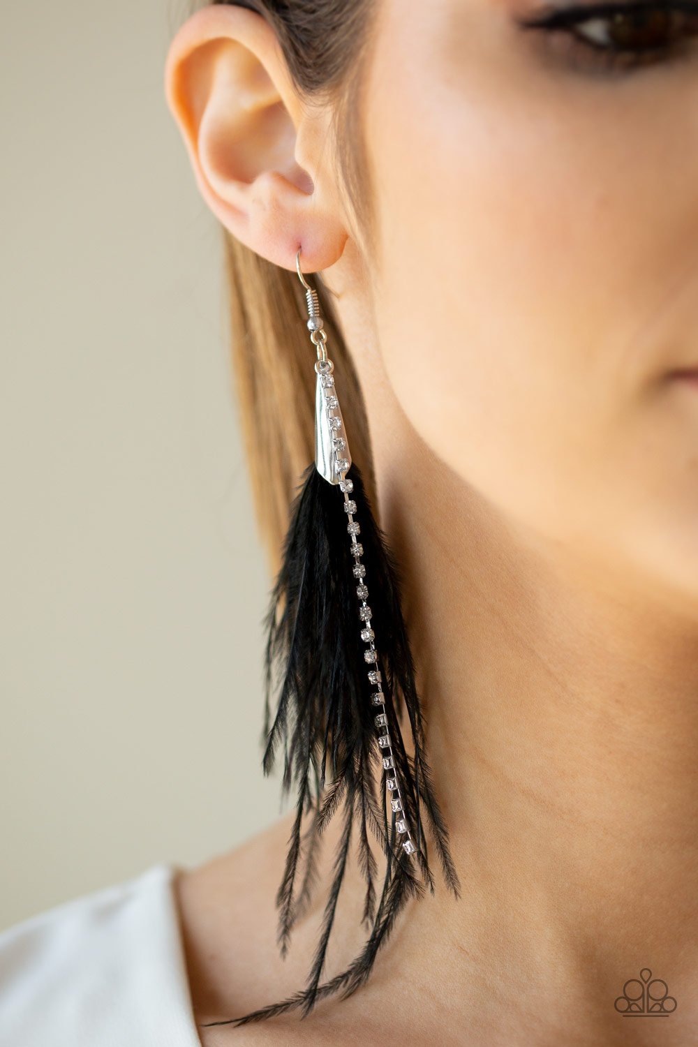 Showstopping Showgirl-black-Paparazzi earrings