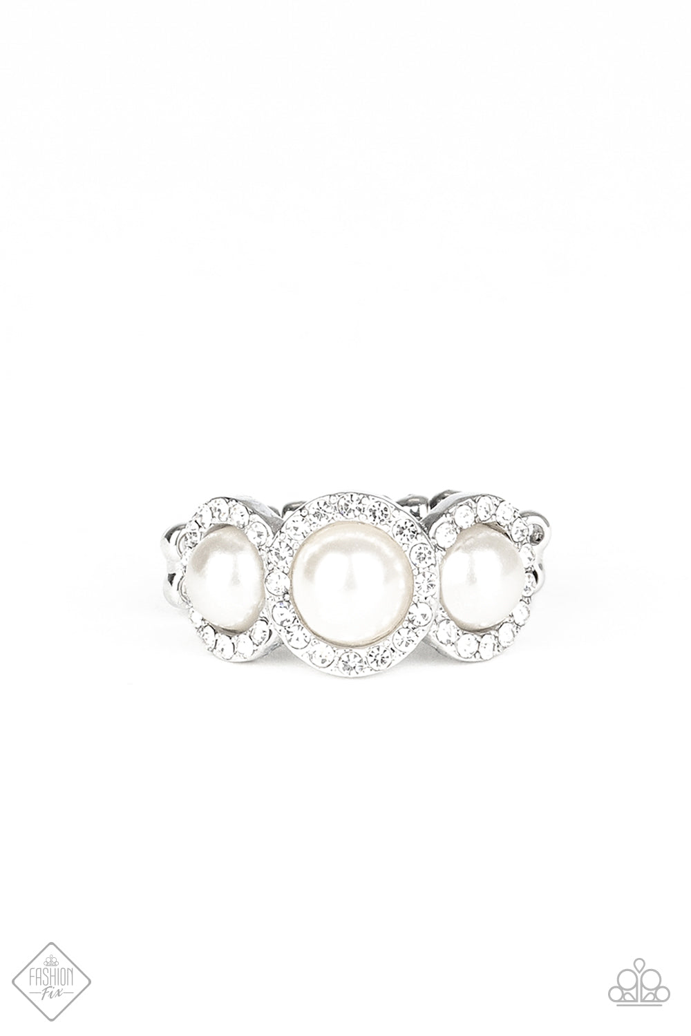 Shut the Front DIOR - white - Paparazzi ring