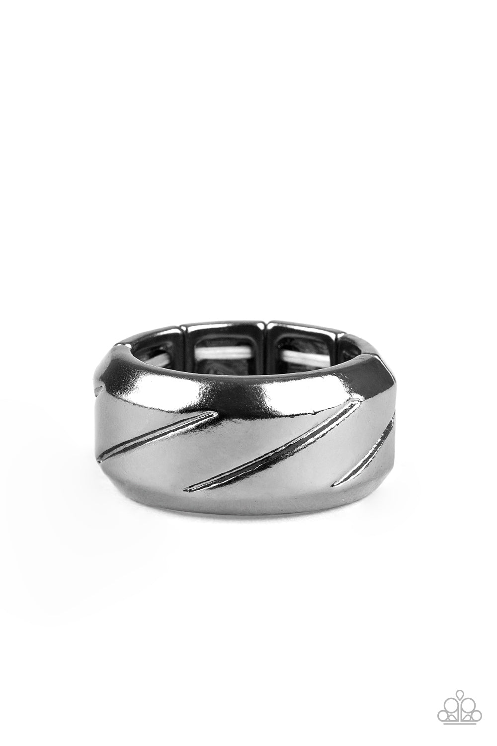 Sideswiped - black - Paparazzi mens ring