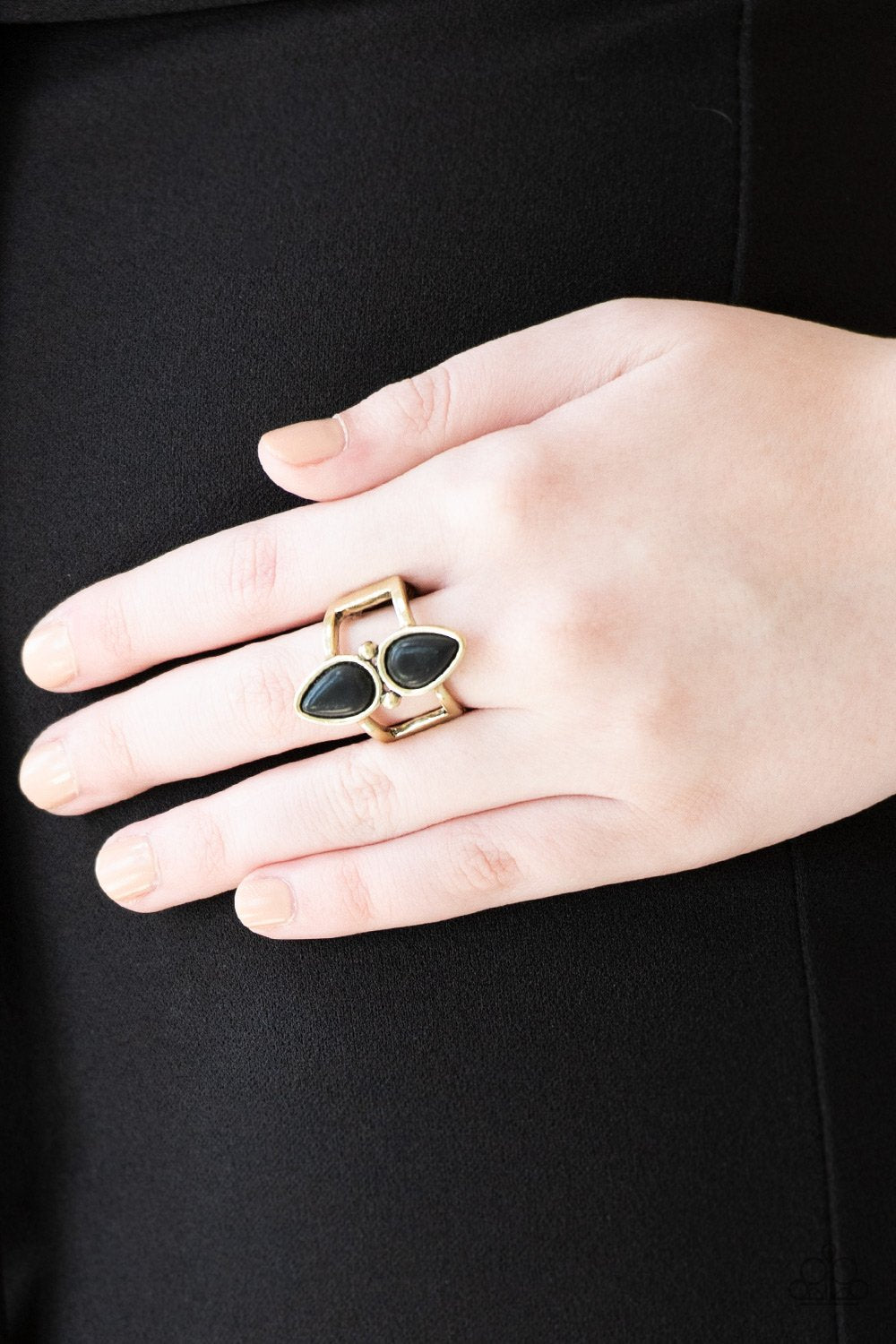 Simply Saharan-brass-Paparazzi ring
