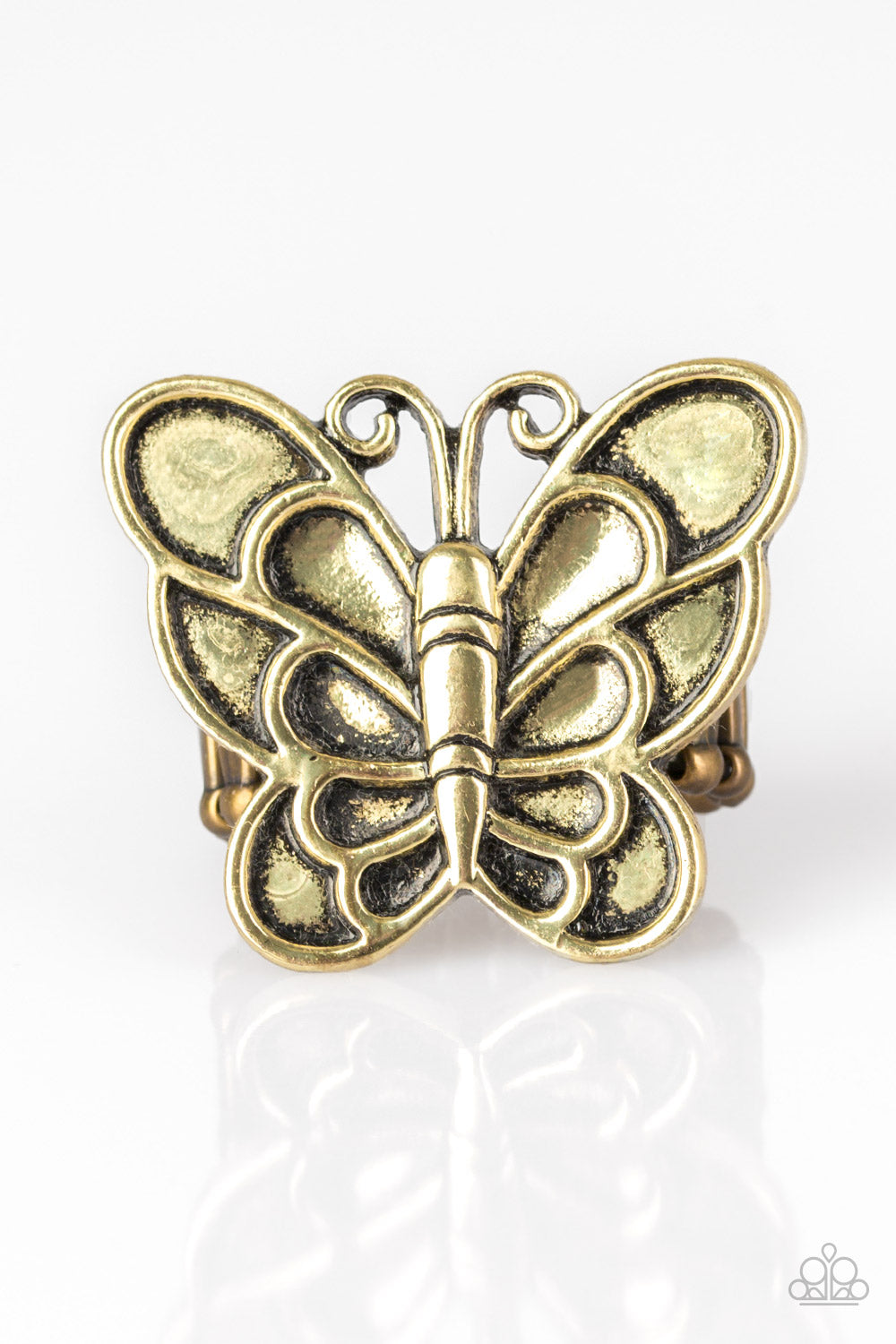 Sky High Butterfly - brass - Paparazzi ring