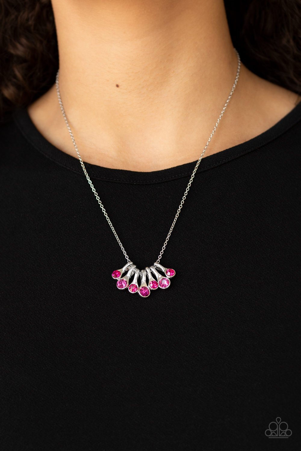 Slide Into Shimmer-pink-Paparazzi necklace