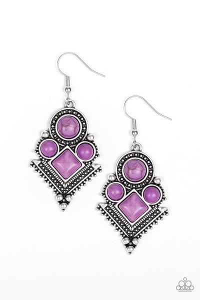 So Sonoran - purple - Paparazzi earrings