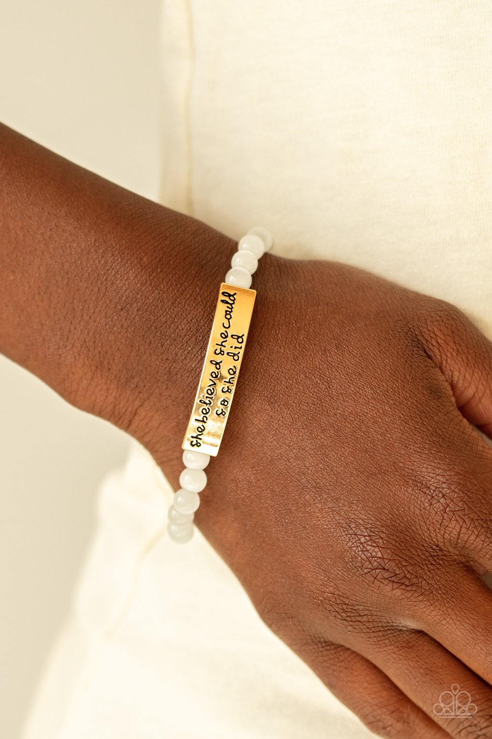 So She Did-gold-Paparazzi bracelet