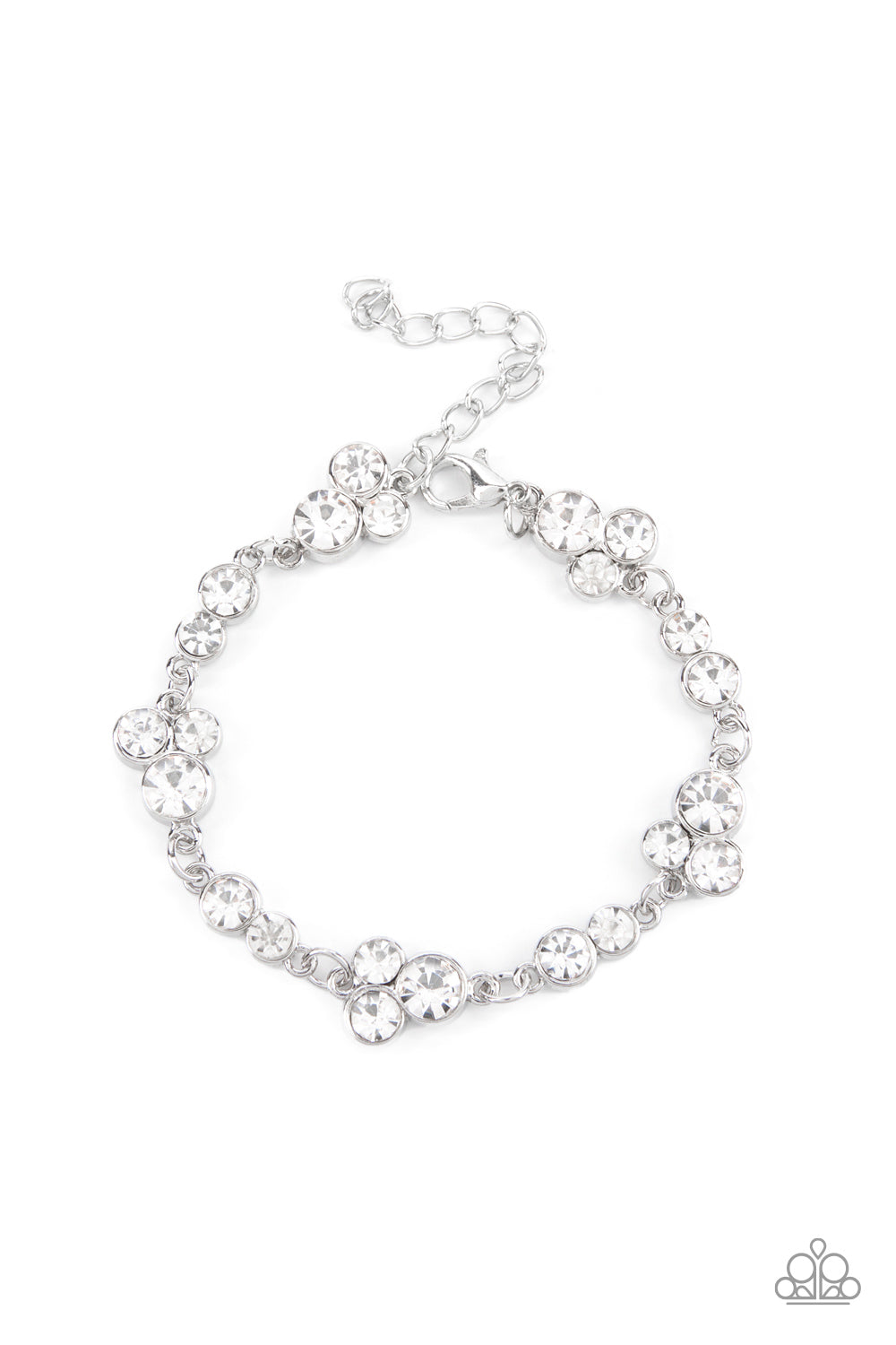 Social GLISTENING - white - Paparazzi bracelet