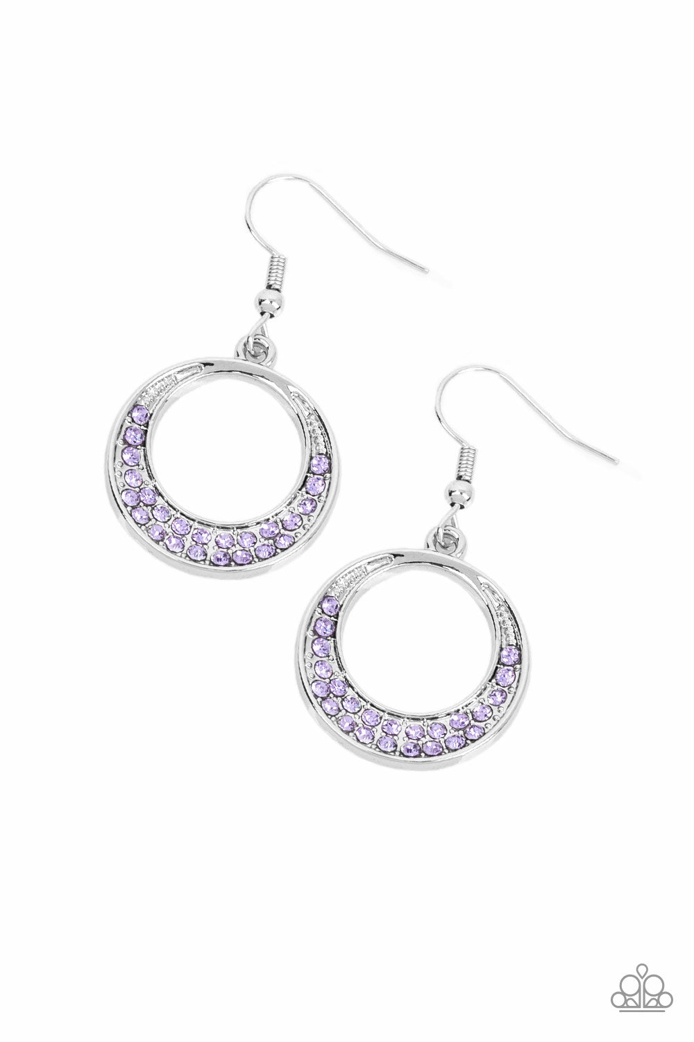 Socialite Luster - purple - Paparazzi earrings