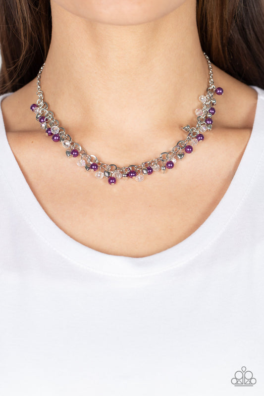 Soft-Hearted Shimmer - purple - Paparazzi necklace