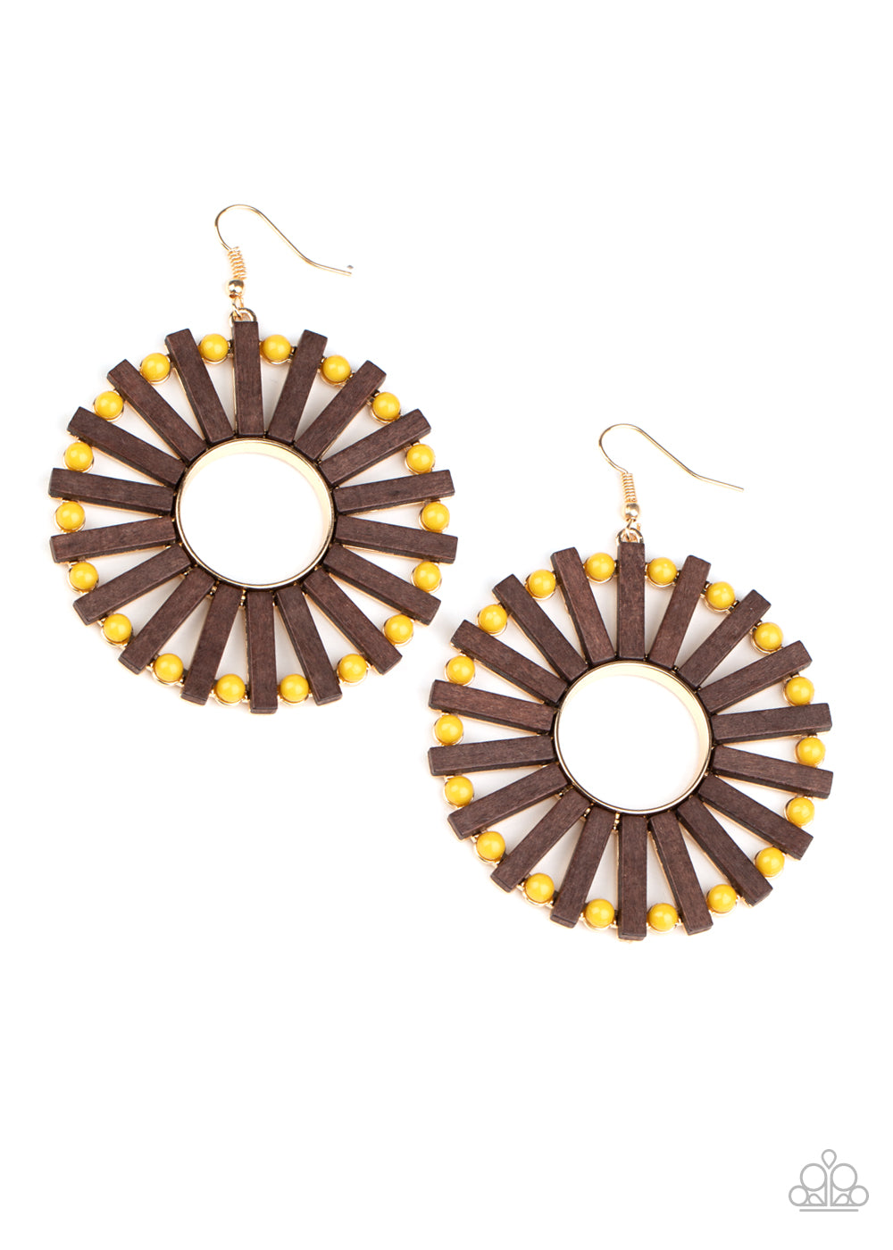 Solar Flare - yellow - Paparazzi earrings