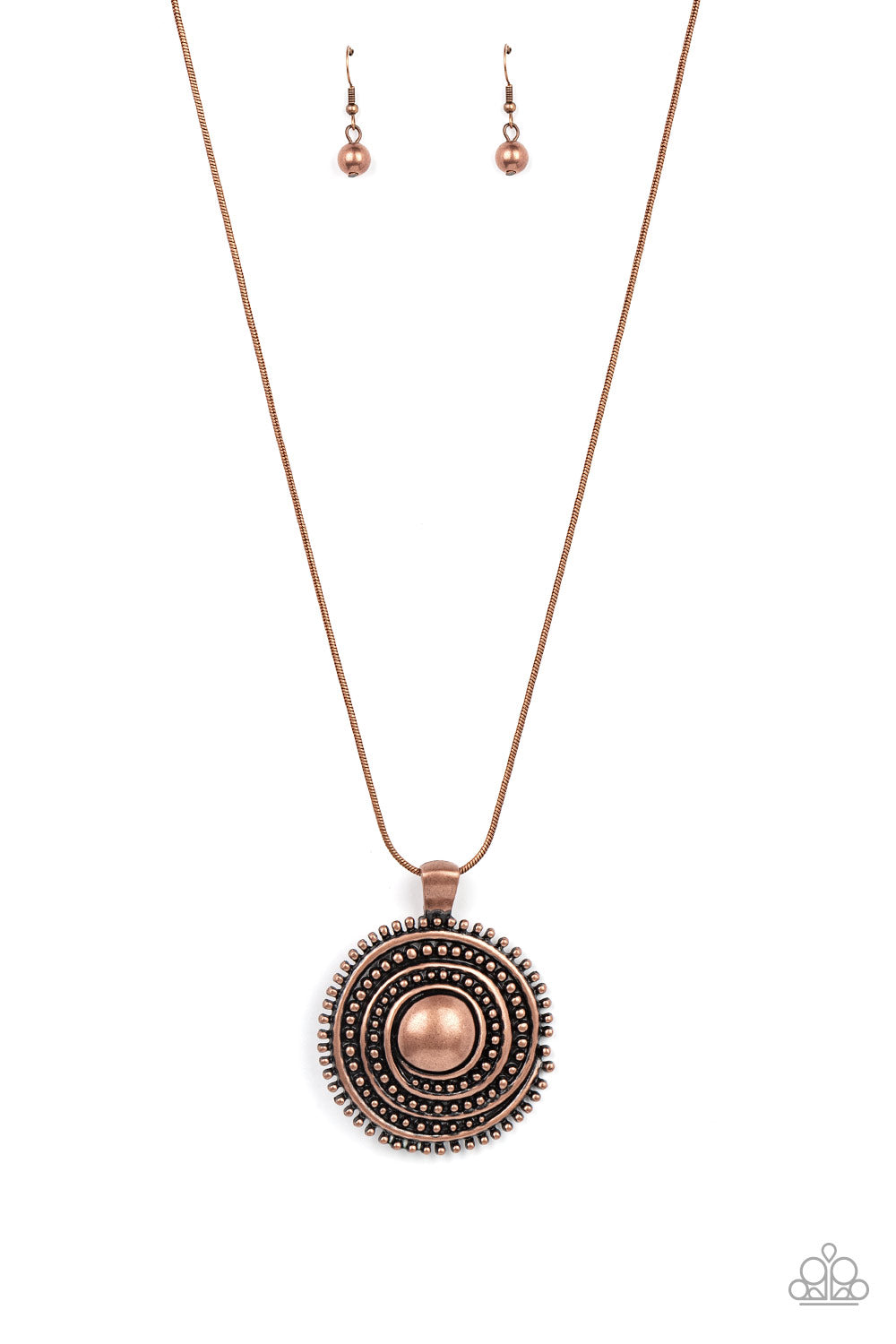 Solar Swirl - copper - Paparazzi necklace