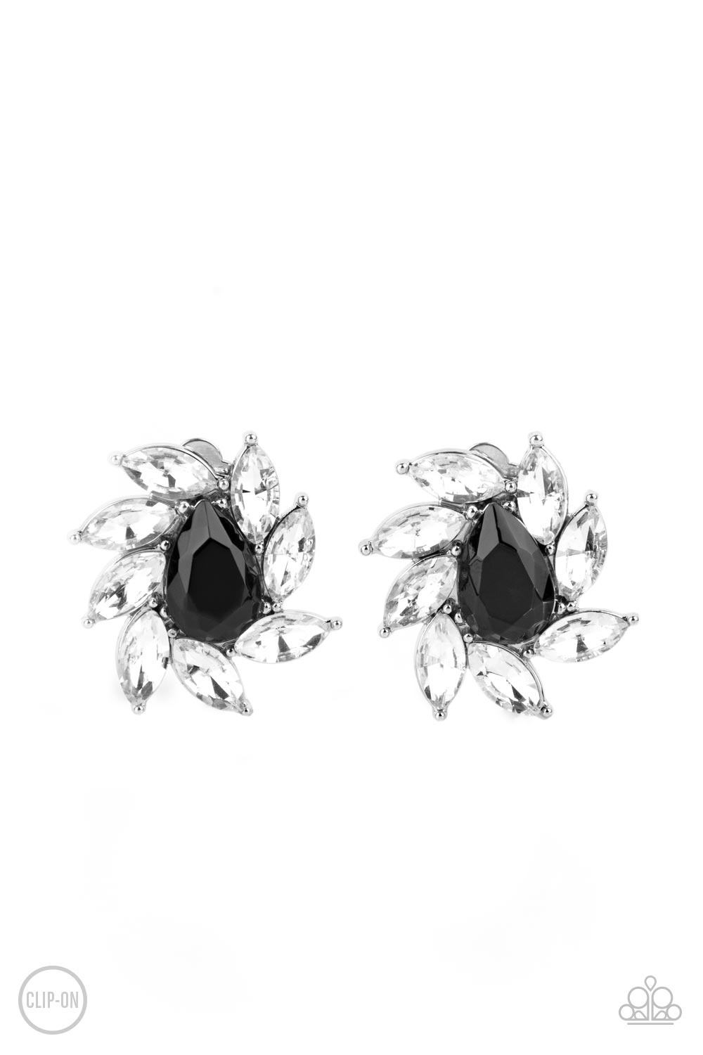 Sophisticated Swirl - black - Paparazzi CLIP ON earrings