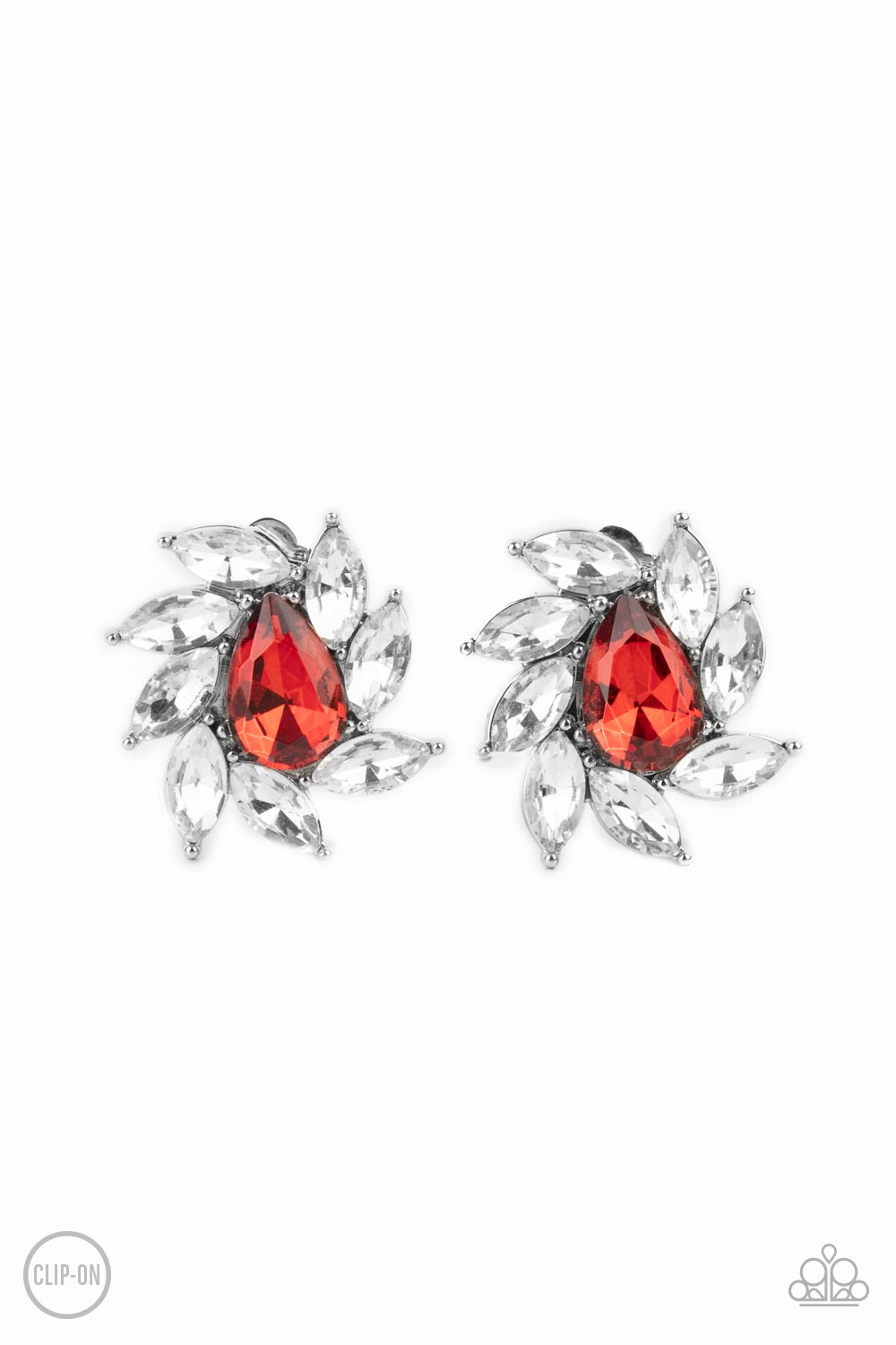Sophisticated Swirl - red - Paparazzi earrings