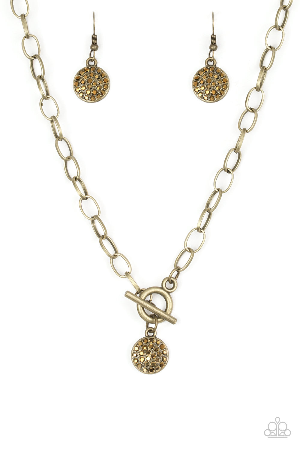 Sorority Sisters - brass - Paparazzi necklace