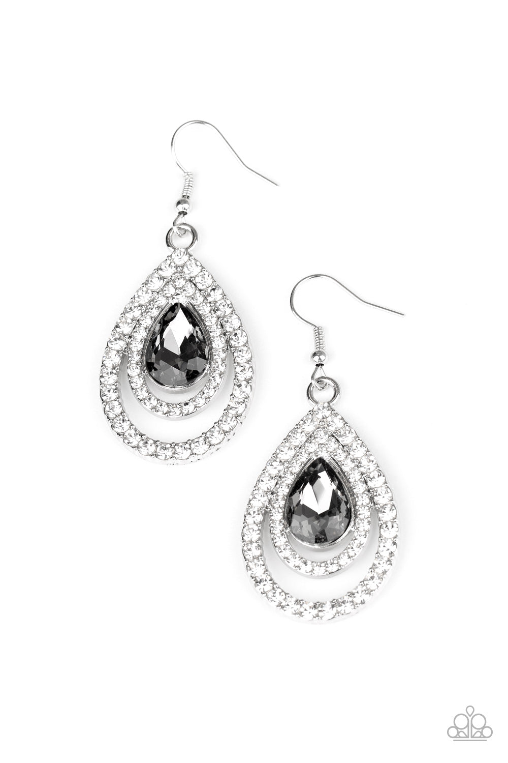 So the Story GLOWS - silver - Paparazzi earrings