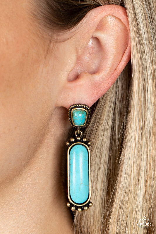 Southern Charm - brass - Paparazzi earrings
