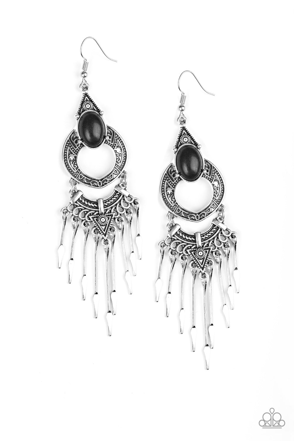 Southern Spearhead - black - Paparazzi earrings