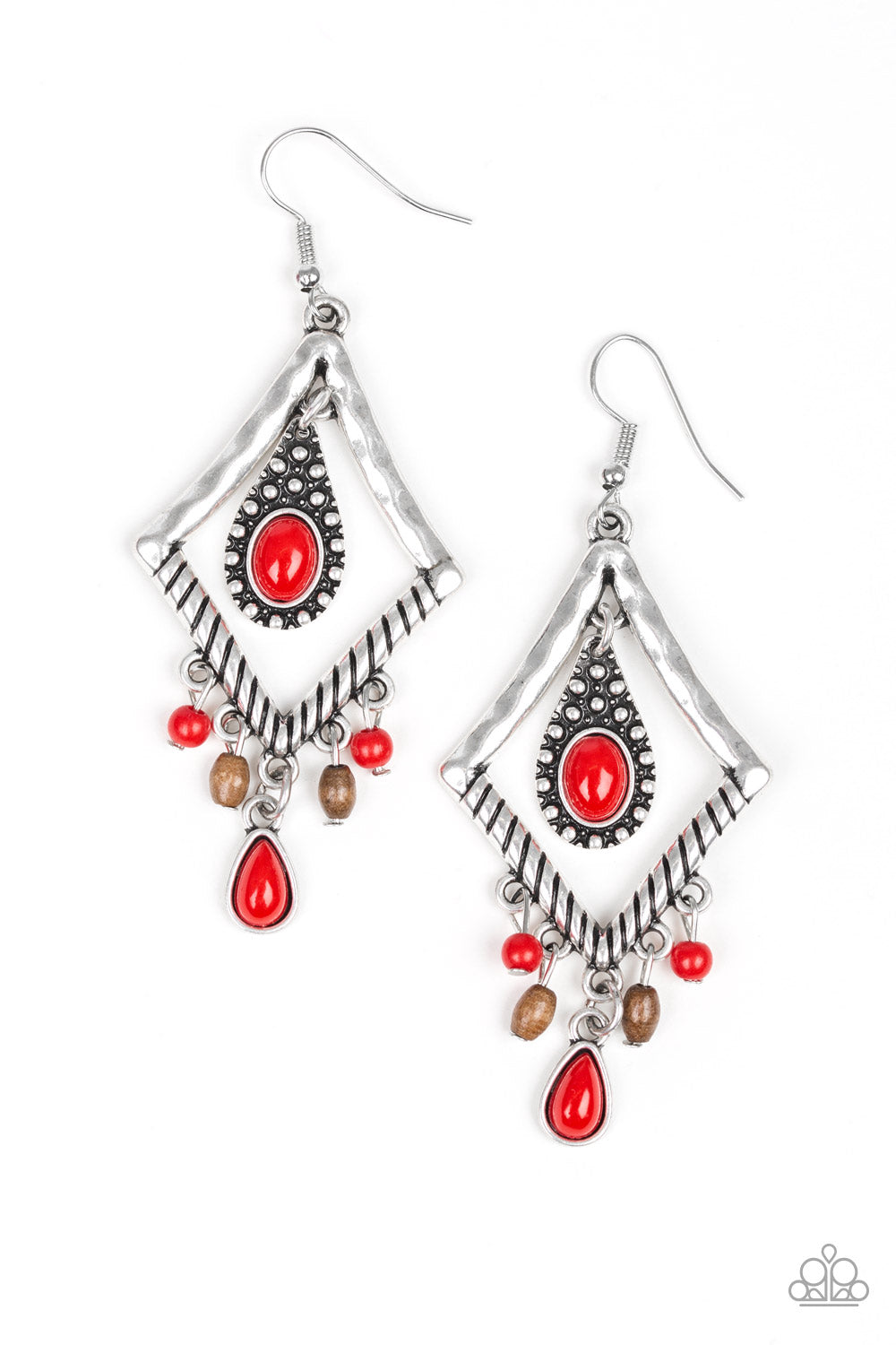 Southern Sunsets - red - Paparazzi earrings