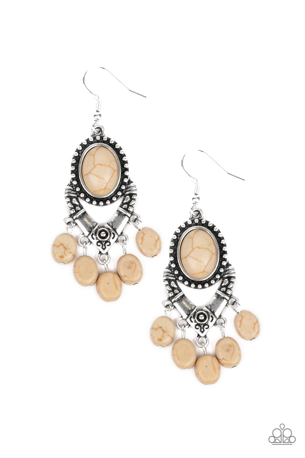 Southern Sandstone - brown - Paparazzi earrings