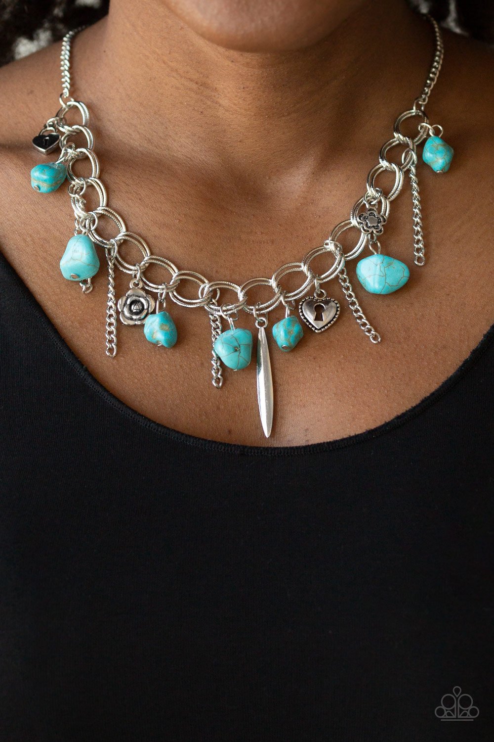 Southern Sweetheart - blue - Paparazzi necklace