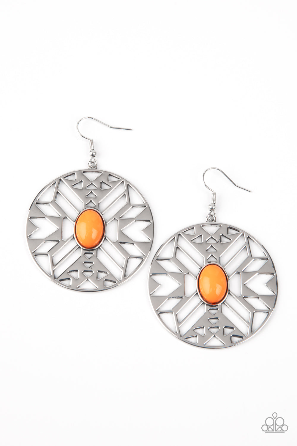 Southwest Walkabout - orange - Paparazzi earrings