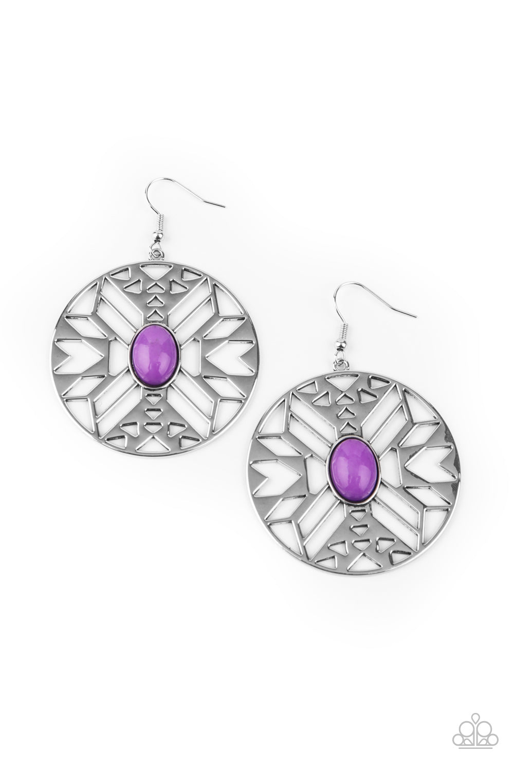 Southwest Walkabout - purple - Paparazzi earrings