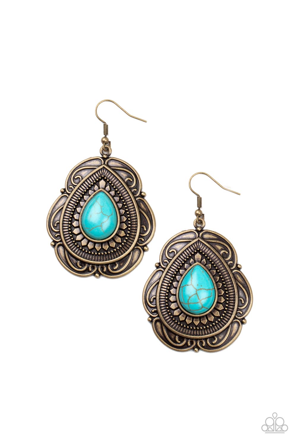 Southwestern Soul - brass - Paparazzi earrings