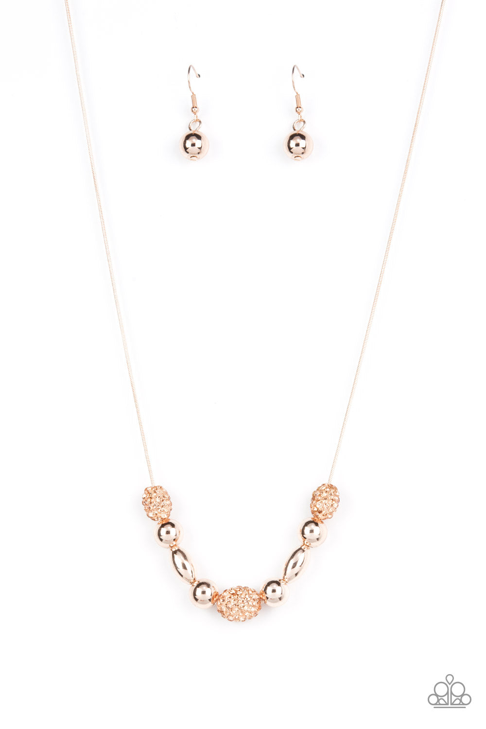 Space Glam - rose gold - Paparazzi necklace