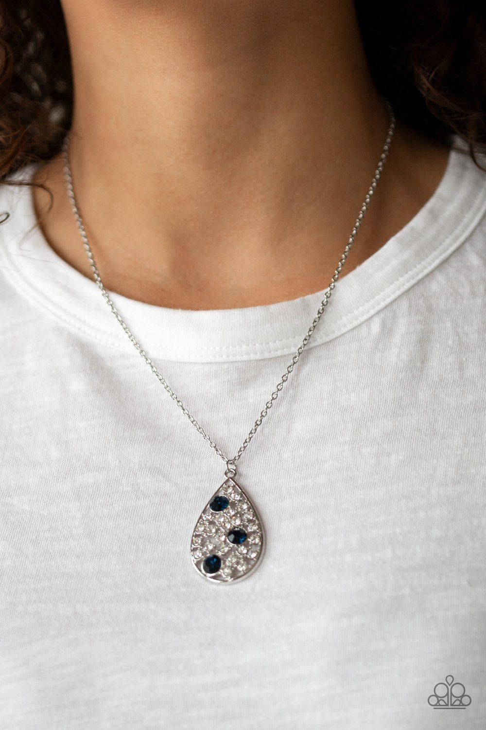 Sparkle All the Way - blue - Paparazzi necklace