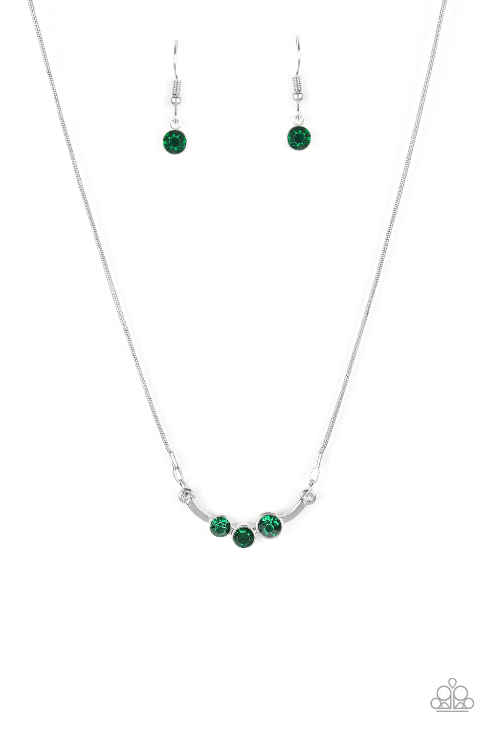 Sparkling Stargazer - green - Paparazzi necklace