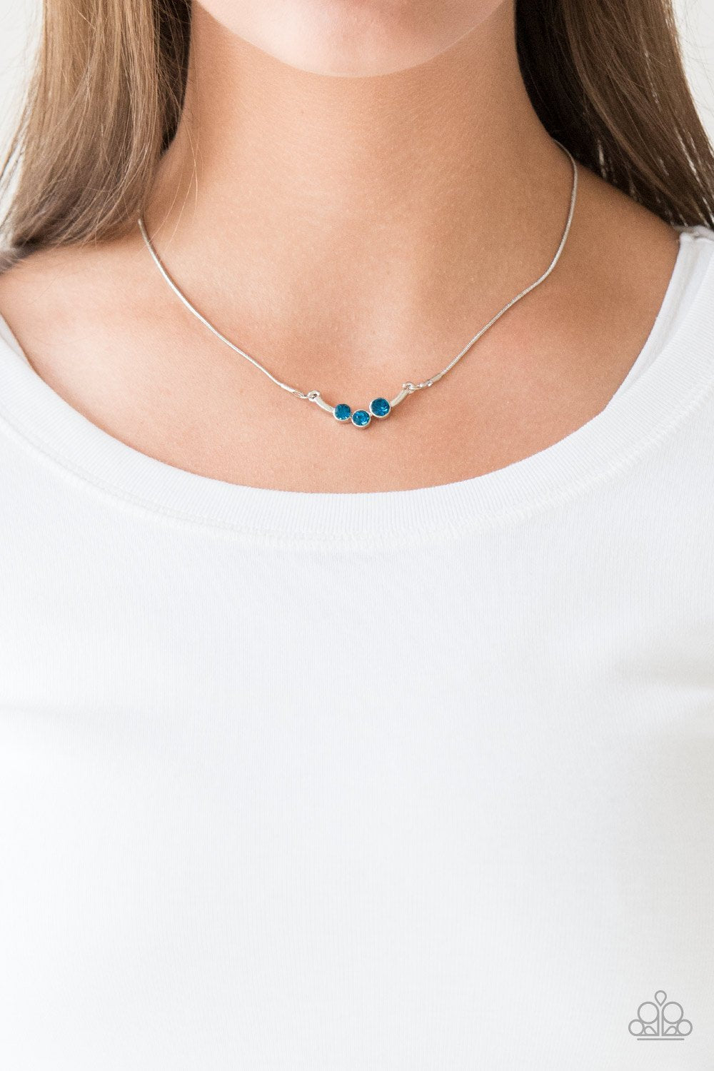 Sparkling Star Gazer-blue-Paparazzi necklace